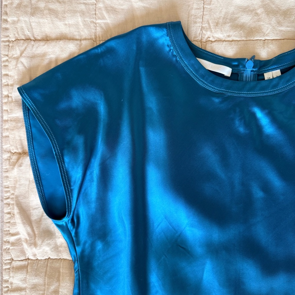 Helmut Lang Vibrant Blue Cap Sleeve Dress